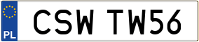 Trailer License Plate